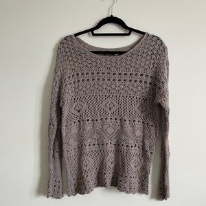 Crochet knit women’s sweater